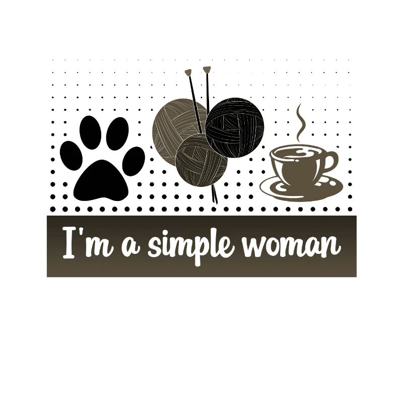 Strickerin Geschenk Ich bin eine einfache Frau Geschenk Hund Katze