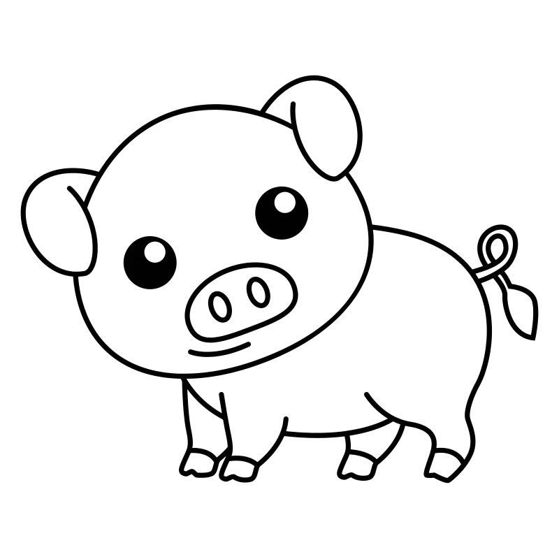 Schwein Comic Tier