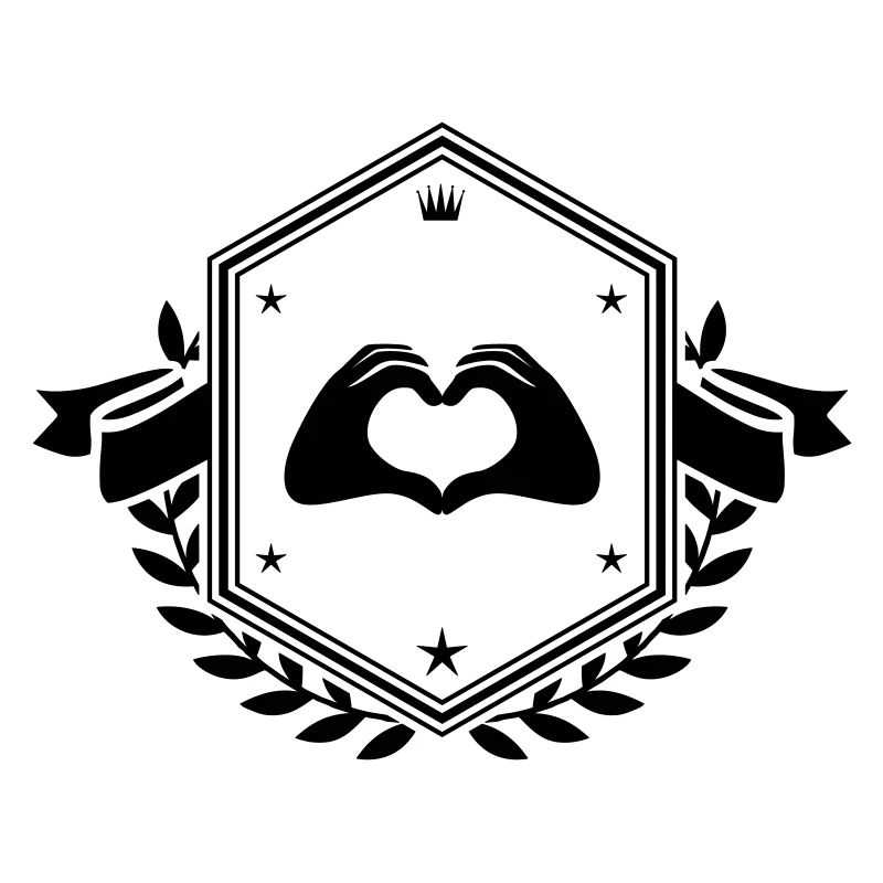 Hände Herz Wappen