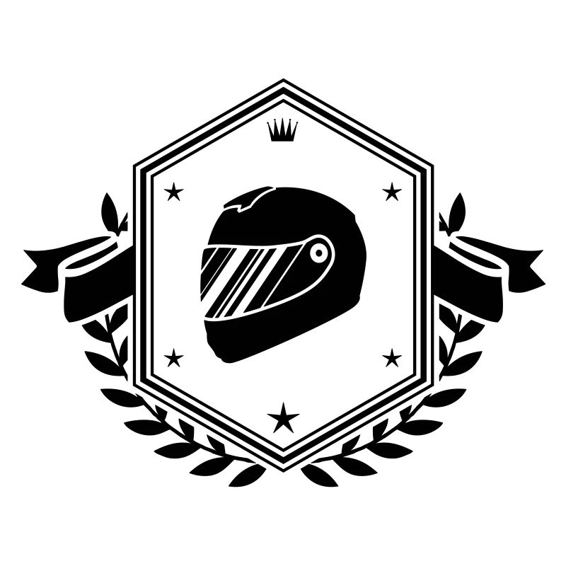 Racing driver helm racing crest