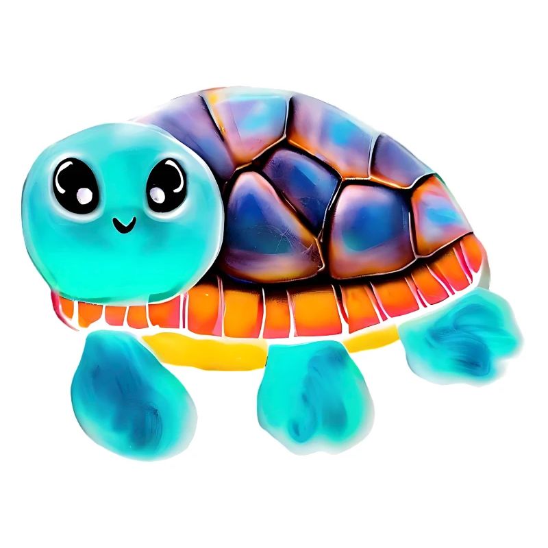 Tortue peinte à l’encaustique