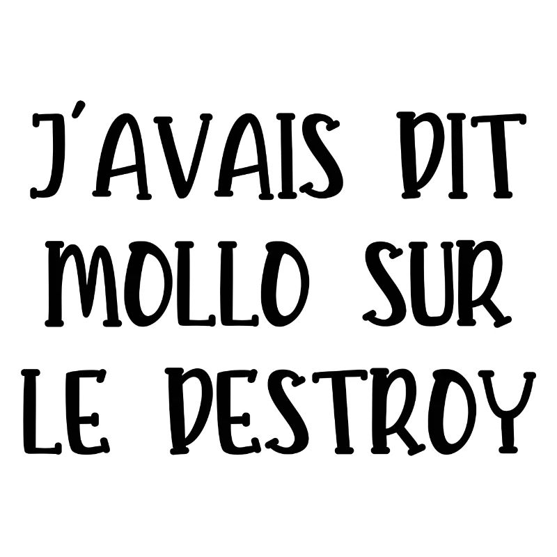 j'avais dit mollo sur le destroy
