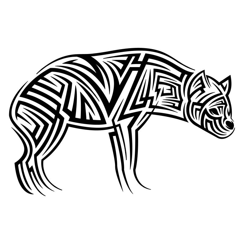 Hyäne Tribal Tattoo