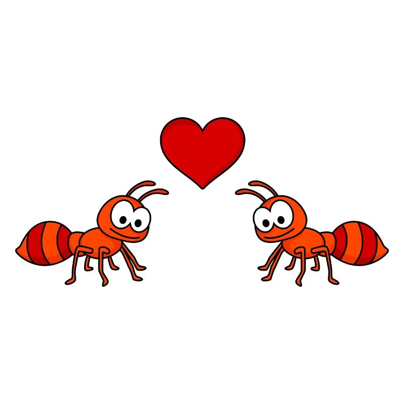 Ameise Comic Paar liebe