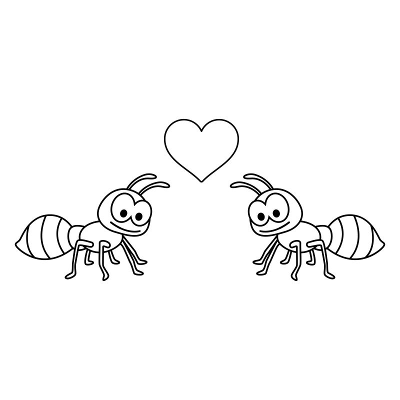 Fourmi Comic Couple amour