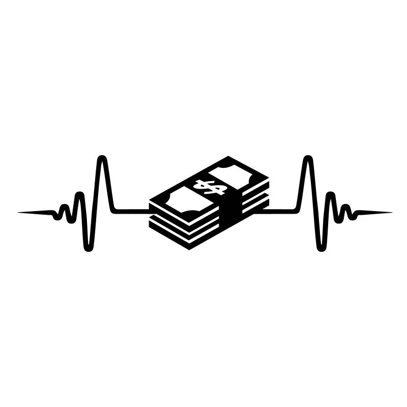 Geld Puls silhouette