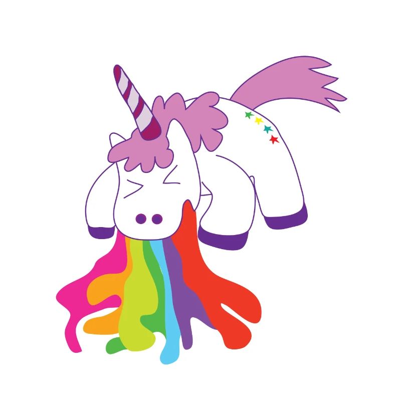 Kotzendes Einhorn Regenbogen
