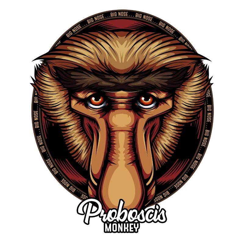 Cadeau de faune de visage de visage de singe de Proboscis