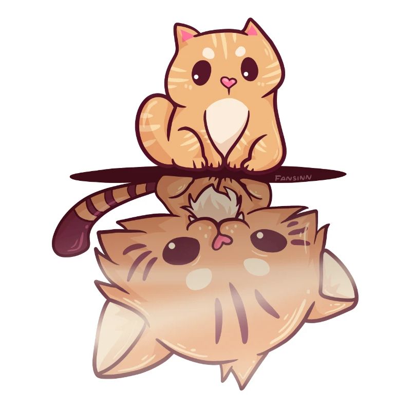 cute cat becomes a wild tiger predator gift