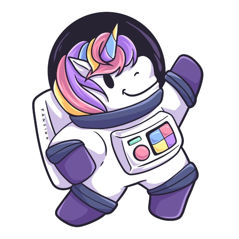 Unicorn outer space astronaut gift