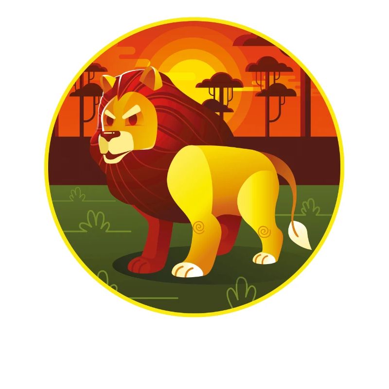Lion Design Big Cat Big Cat Cat Fun Gift