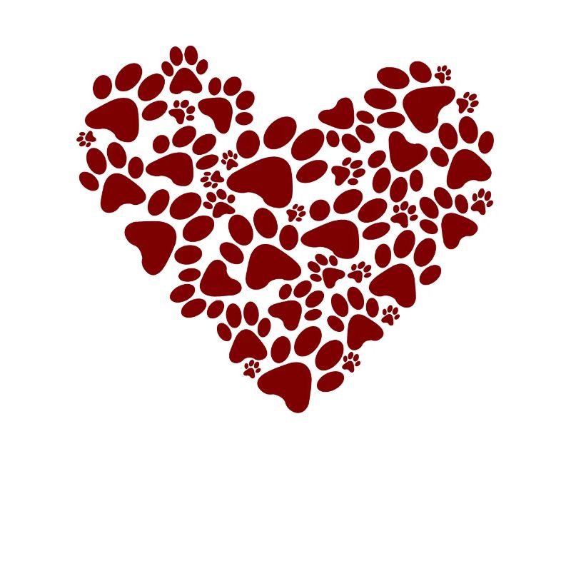 Hundepfoten Herz - Muttertag Valentinstag Geschenk