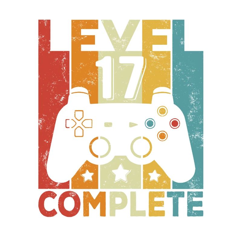 Level 17 Complete 17 Geburtstag Junge Mädchen