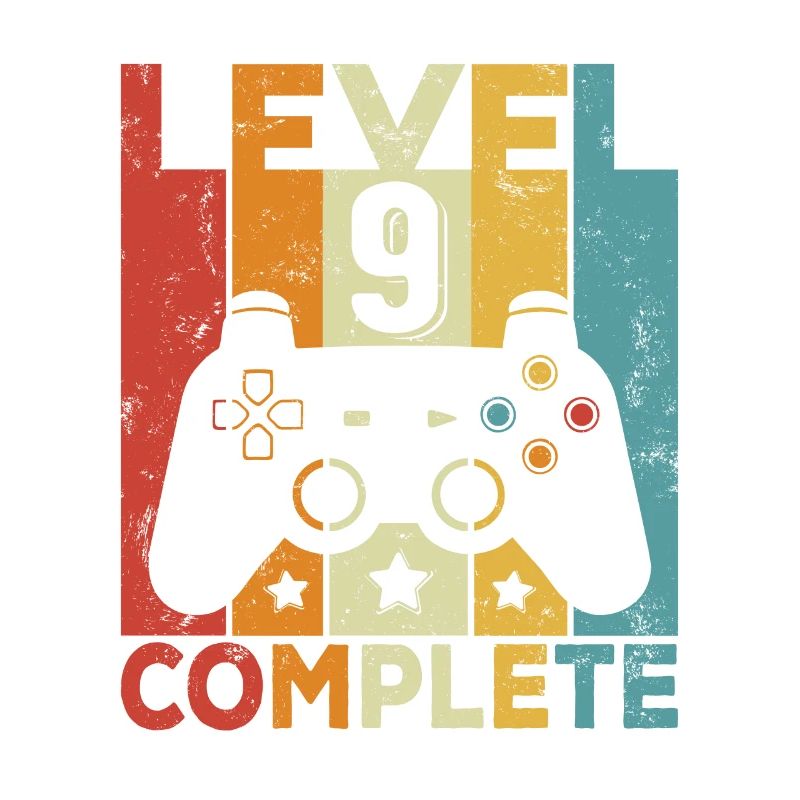 Level 9 Complete 9 Geburtstag Junge Mädchen