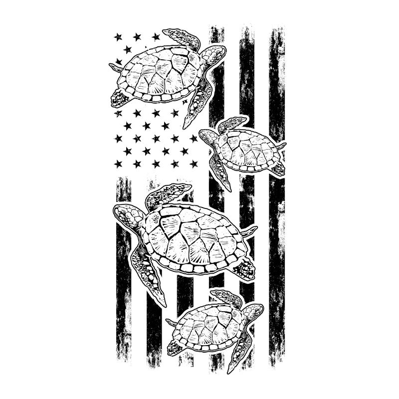 Sea Turtle US Flag Turtles