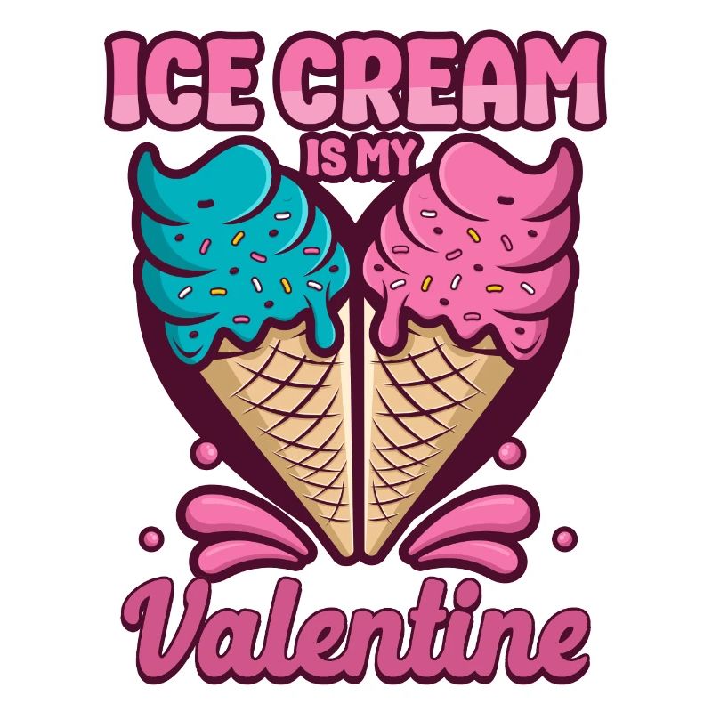 Crème glacée Cône de la Saint-Valentin