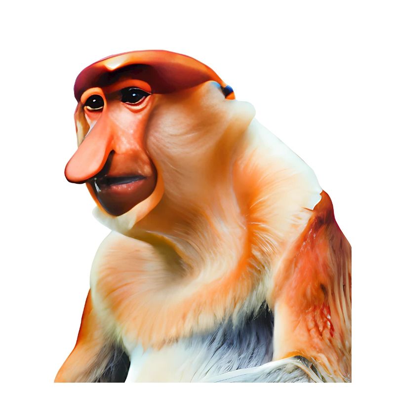The exotic proboscis monkey