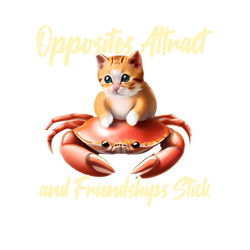 Katze auf einer Krabbe - Freundschaft