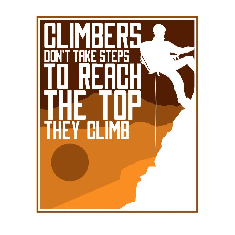 Climbers Don't Take Steps SpeedKletter Kraxler