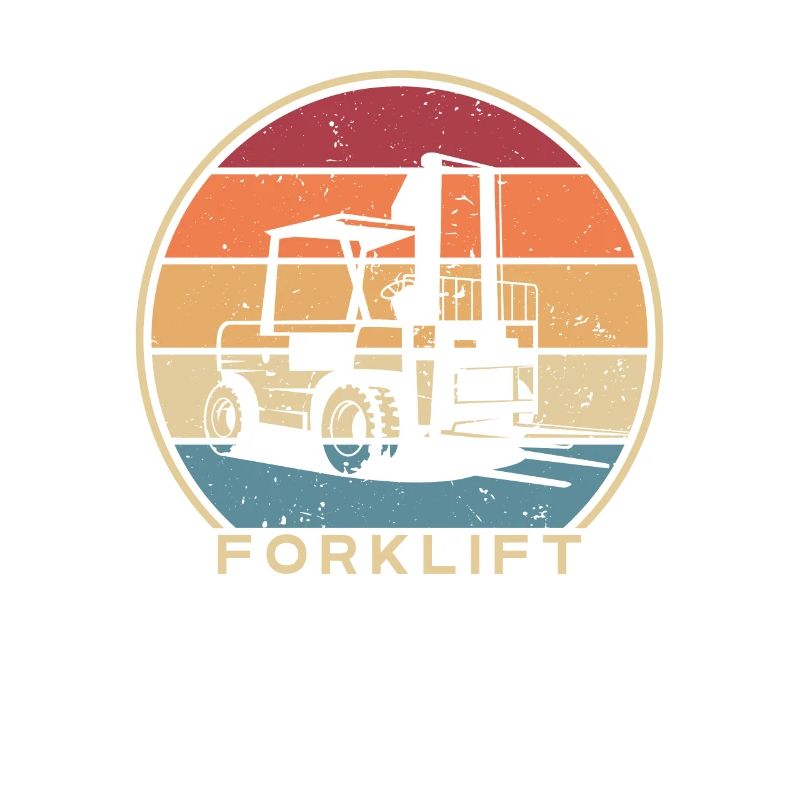 Retro Telehandler Forklift Driver