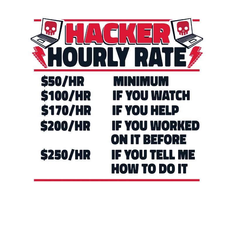 Hacker Hourly Rate Sniffer Social Engineering
