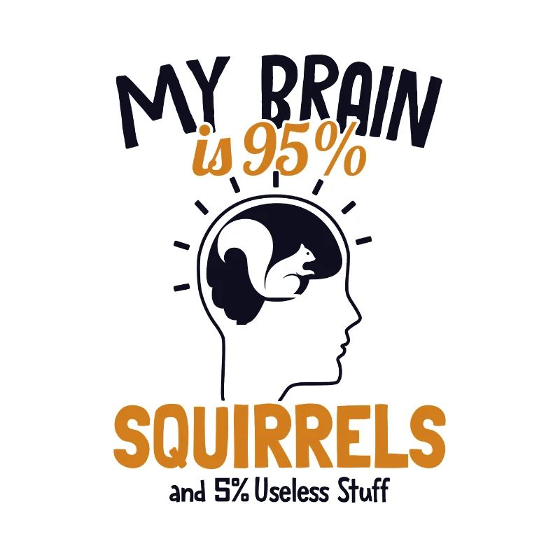 Mon cerveau est composé à 95% d’écureuils Écureuil gris Écureuil