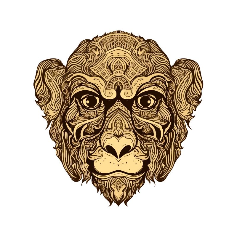 Affe Kopf Tier