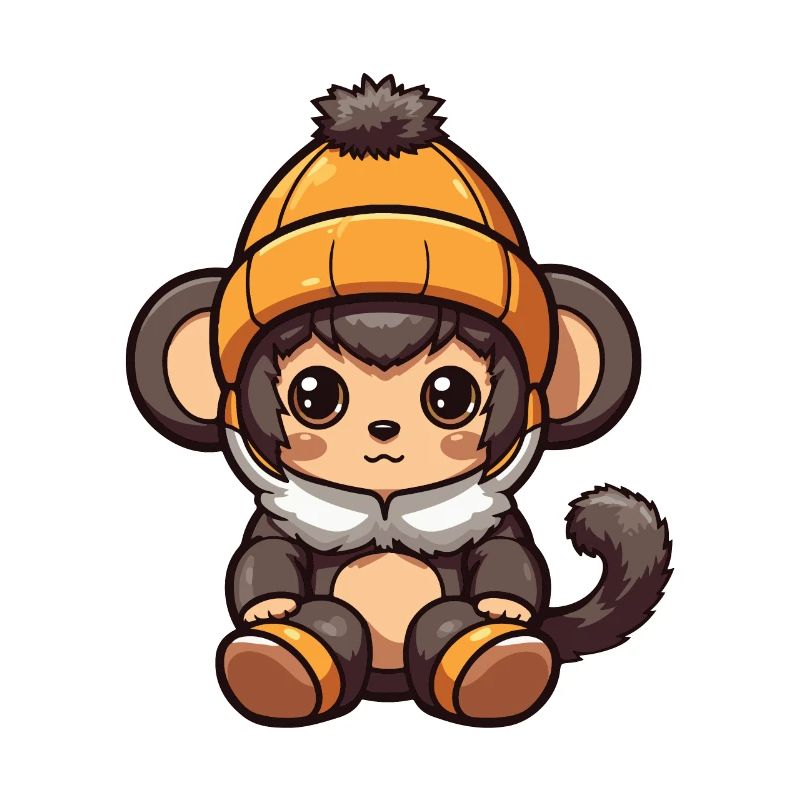 Bande dessinée d’hiver de singe