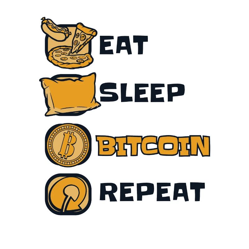 Eat Sleep Bitcoin Repeat Cryptocurrency Blockchain