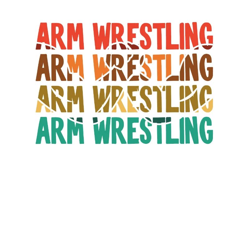 Retro Text Hand Wrestling Techniques Exercise Arm