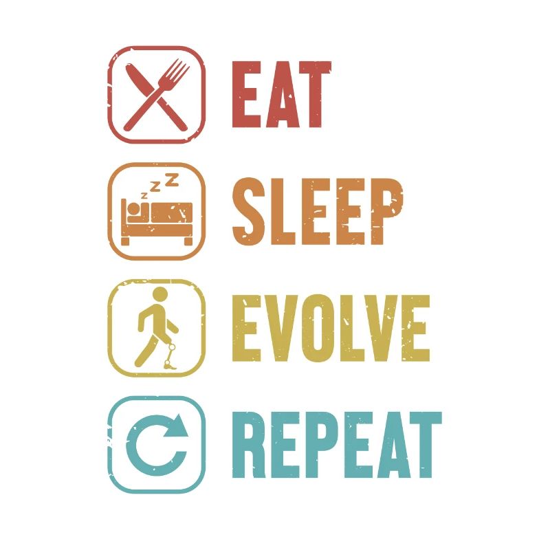 Eat Sleep Evolve Repeat Prosthetic Limb User Leg
