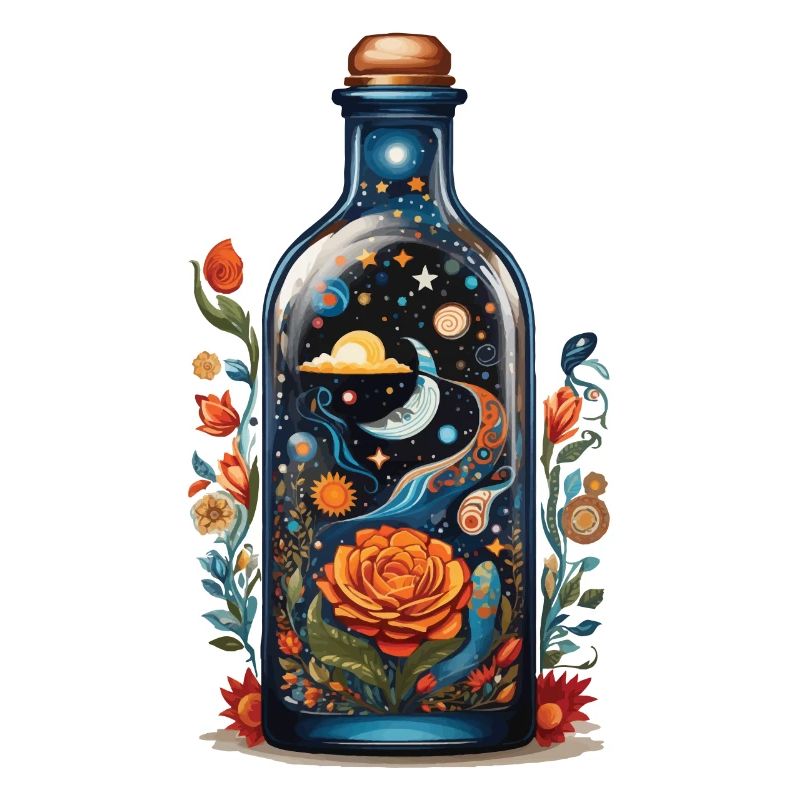 Floral Outer Space Boho Style Aesthetic