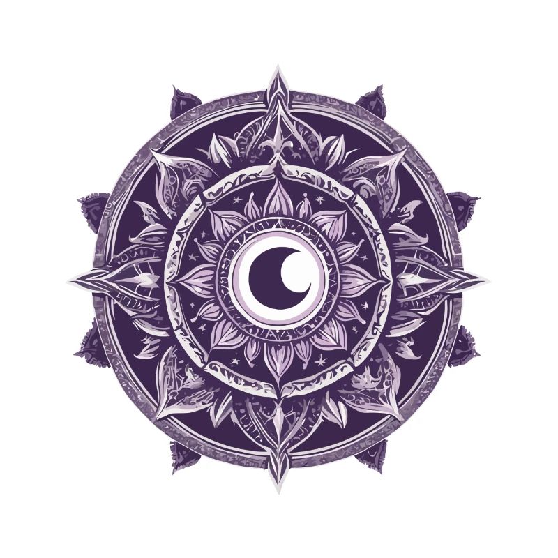 Motif esthétique de conception de mandala de lune