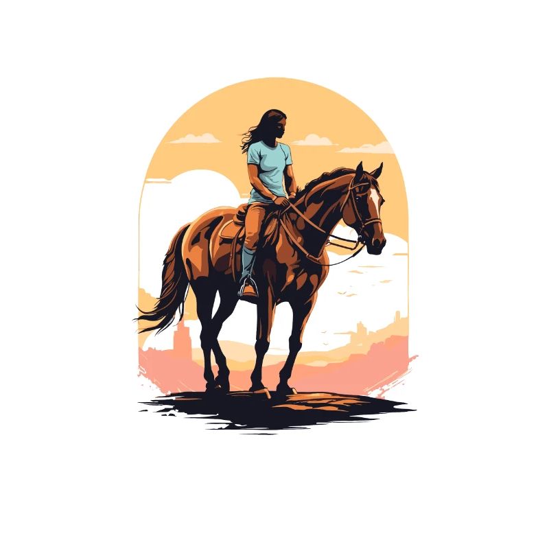 Design esthétique de cavalier de cheval