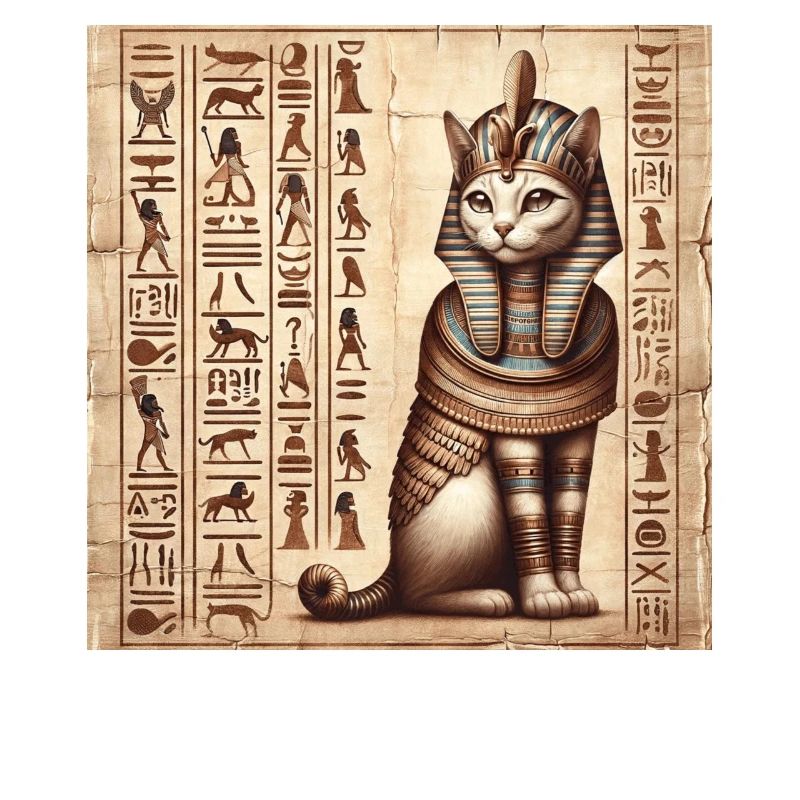 Pharaoh Papyrus Scroll Retro Desert