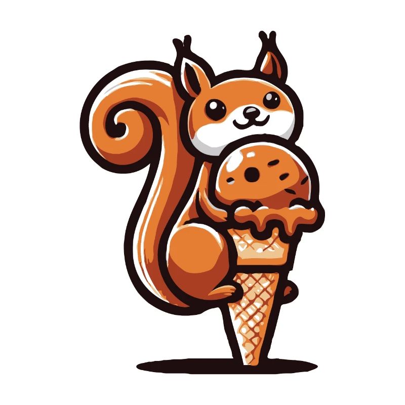 Eichhörnchen liebt Eis