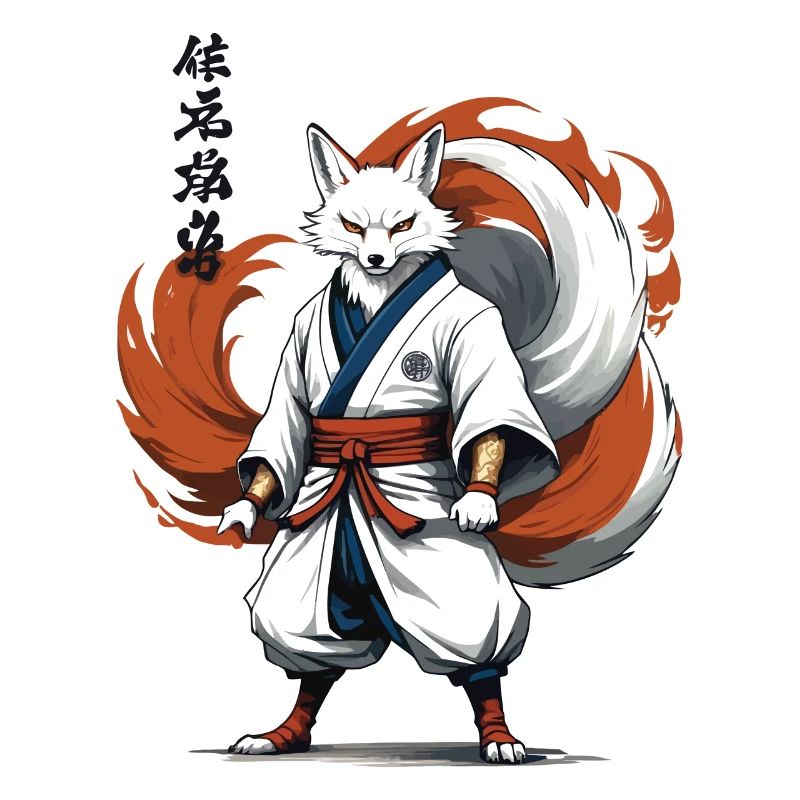 Samurai Fox Japanese Kitsune Mask Kawaii