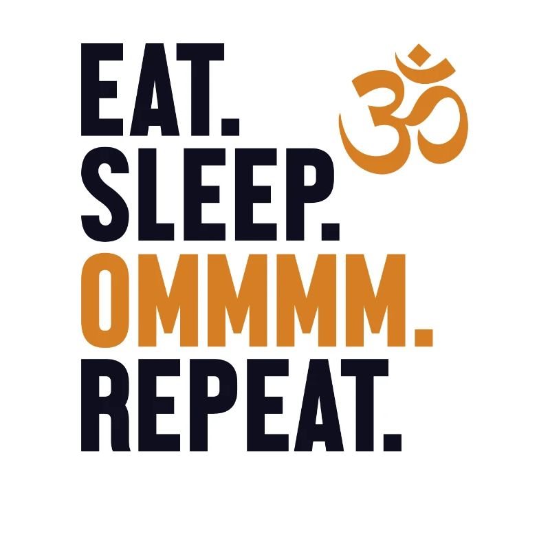 Eat Sleep Ommmm Repeat Buddhist Symbol Statue