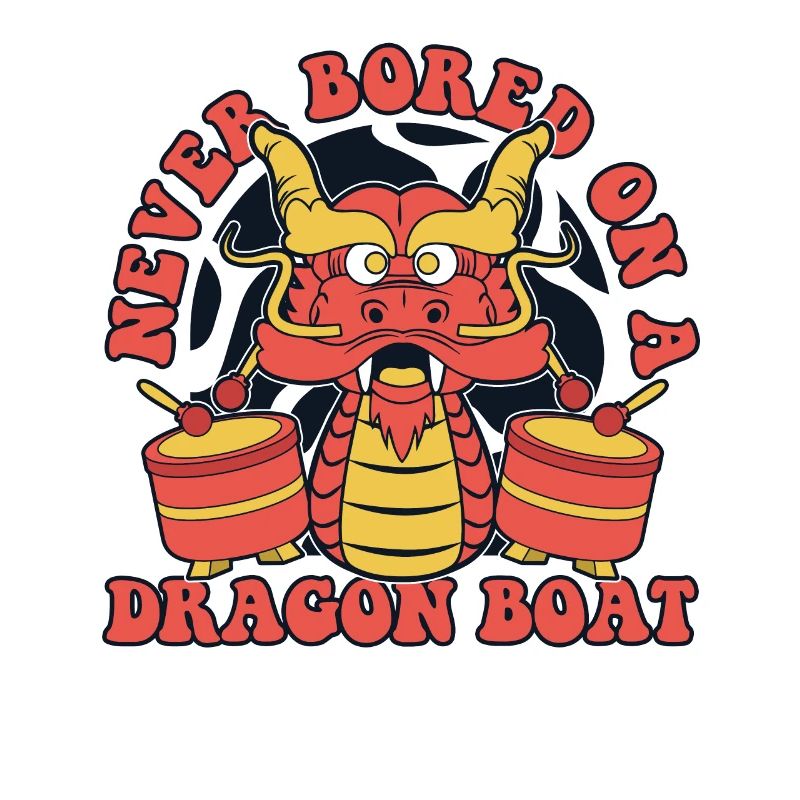 Never Bored On A Dragon Boat Drummer Team Lover