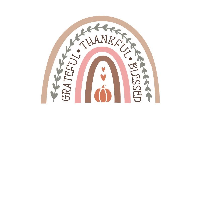 Dankbar Gesegnet Regenbogen Herbst Design