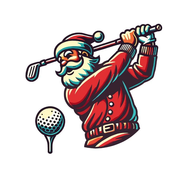 Weihnachtsmann Beim Golfen