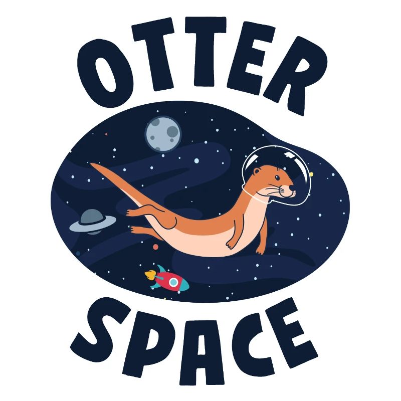 Otter Pun Astronaute des sciences de l’espace