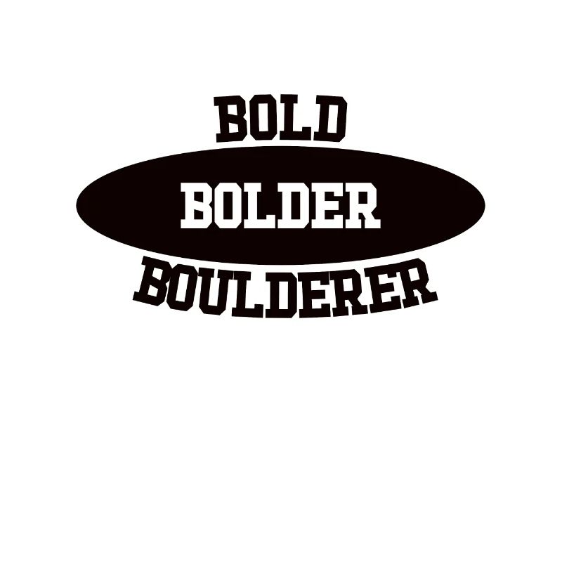 Bouldern Bold Bolder Boulderer