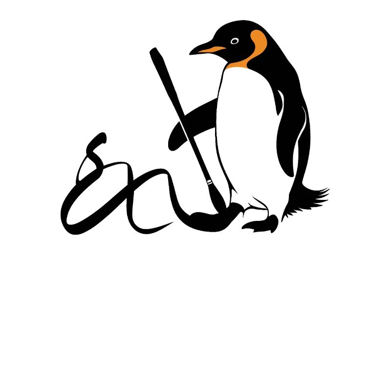 Penguin Calligraphy Artwork