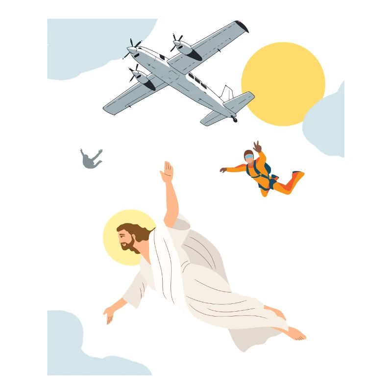 Skydive Jesus, Fallschirm, Skydiving,