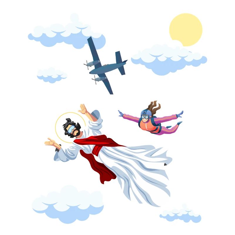 Skydive Jesus, Fallschirm, Skydiving,