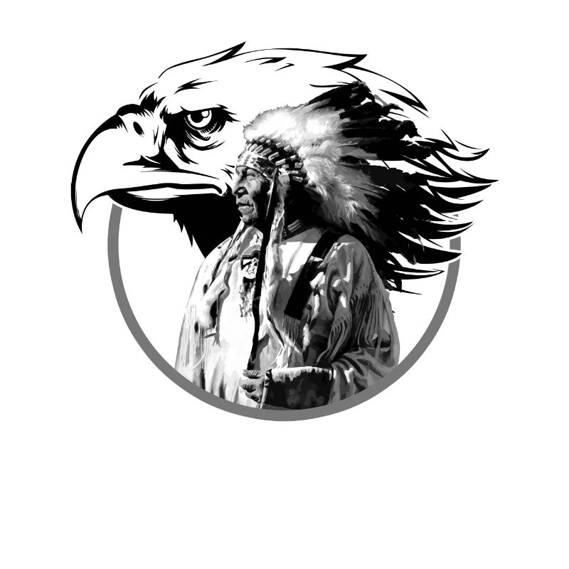 Idée cadeau indien chef totem eagle