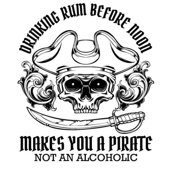 Pirate skull Funny sayings rum pirate gift' Coasters | Spreadshirt
