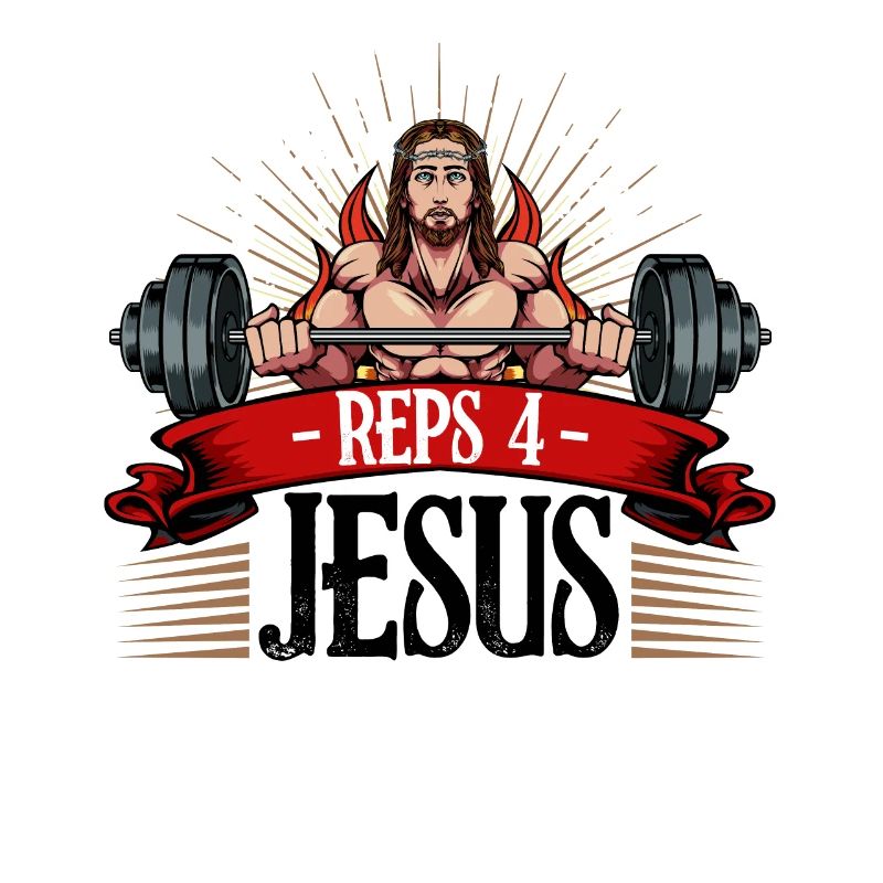 Reps 4 cadeau de bodybuilder de musculation de Jésus