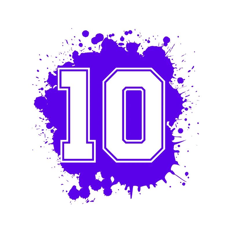 10 Zahl Klecks